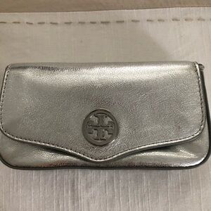 Tory Burch Silver Crossbody/Clutch Purse